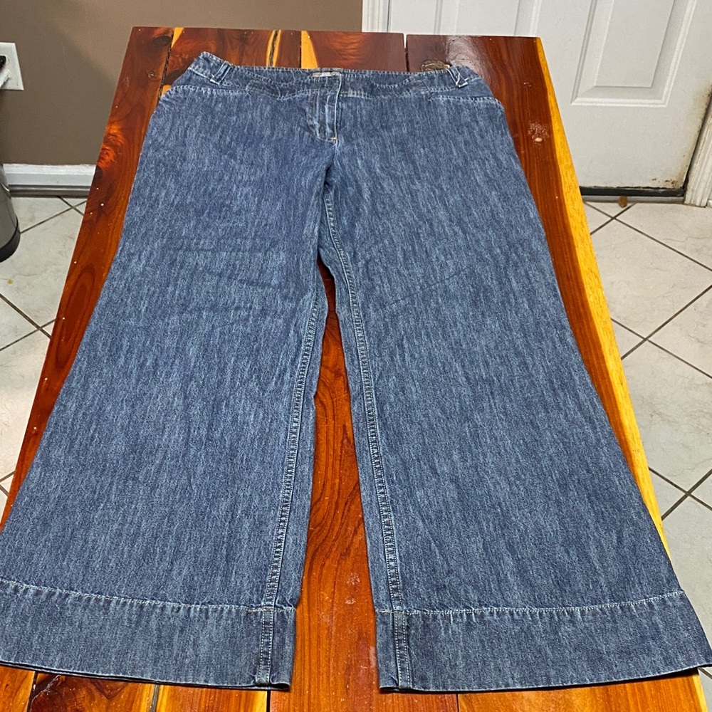 J. Jill Indigo Wide Leg Denim Jeans
